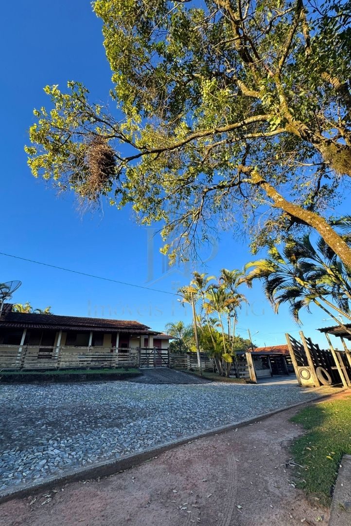 Casa sede com árvores ao redor
